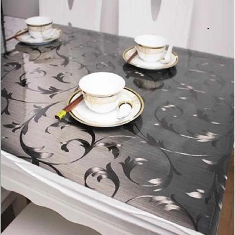 Table coffee table pads colored plastic pvc crystal plate nordic waterproof oil proof disposable