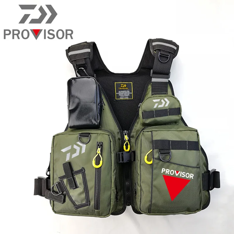 

Man DAWA Reflective Fishing Life Jacket Vest High Buoyancy Life Jacket UNISEX Multi-Function Multi Pocket Outdoors Fishing Vest