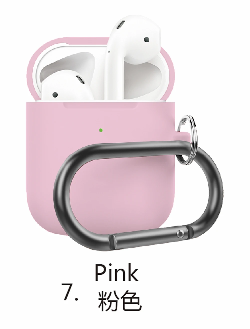 Чехол для наушников с капюшоном для Airpods, милый силиконовый чехол для наушников с Bluetooth, защитный чехол-2 поколения, 20 цветов - Цвет: 17