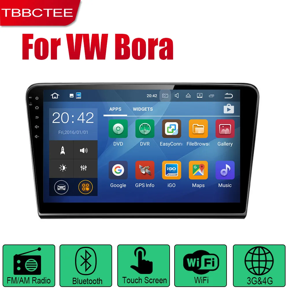 TBBCTEE Авто Радио 2 Din Android Автомобильный плеер для Volkswagen VW Bora 2013~ gps Навигация BT Wifi карта мультимедийная система стерео - Цвет: Standard machine