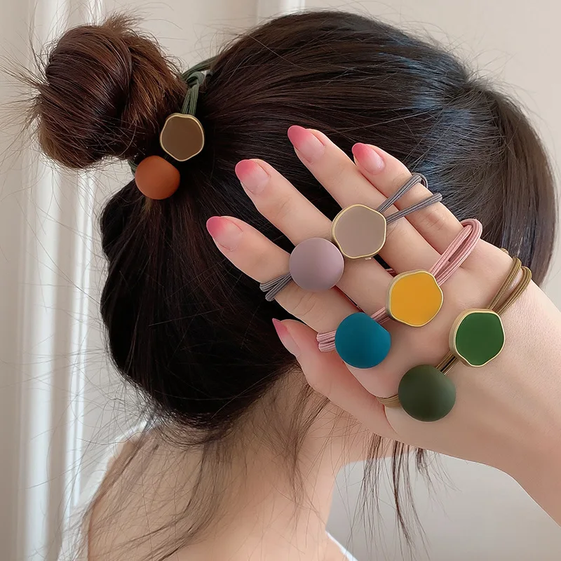 

BIIGGXX Korean Version of The Head Rope Women Simple Hair Rubber Band Leather Band Hair Band Small Fresh Tie Ponytail Trim