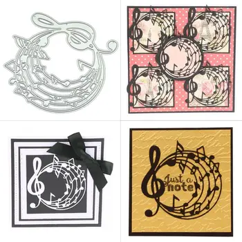 

Music Circle DIY Metal Cutting Dies Stencil Scrapbooking Album Stamp Paper Card Art Crafts Decor X4YD