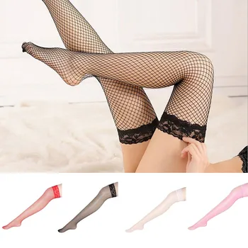 

Sexy Women's Hosiery Lace Top Stay Up Stockings High Stockings Ladies Hollow Mesh Nets Lace Fishnet Stockings Pantyhose #W3