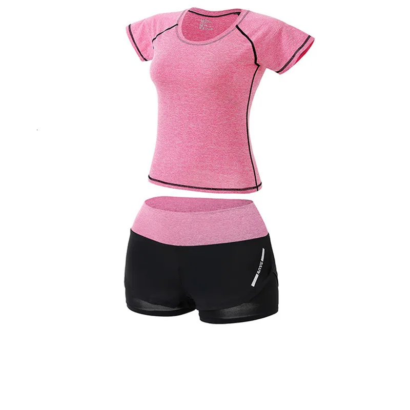 2 Pink B 1 комплект из 5 предметов, Толстовка для йоги, спортивная одежда - Цвет: 2 Pink B