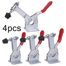 

4pcs/set Red Toggle Clamp GH-201B 100kg Quick Release Tool Horizontal Clamps Hand New Heavy Duty Tooling Accessory