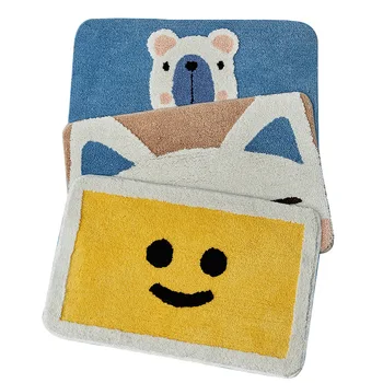 

non-slip bathroom rug cartoon toilet door absorbent floor mat carpet bedroom non-slip foot pad bath rug bathroom mat