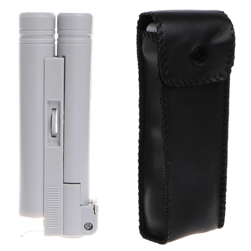 

1 Set 100X Zoom Handheld Microscope LED Light Jewelry Magnifier Lens Loupe Pocket New