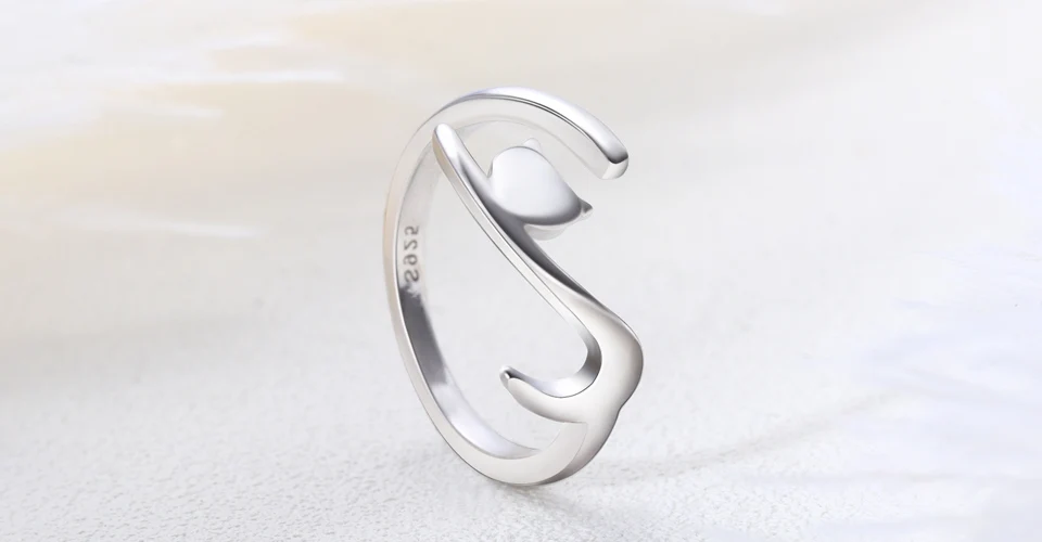 X& P простые модные регулируемые серебряные кольца с длинным хвостом в виде кота, милые кольца в виде животных для женщин, свадебные вечерние кольца для помолвки, ювелирные изделия для женщин