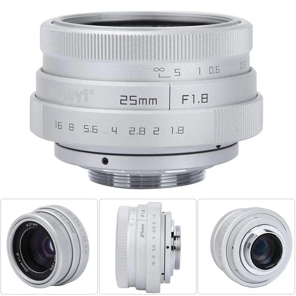 25 мм F1.8 Mini CCTV C Mount широкоугольный объектив для Sony Nikon Canon DSLR слабого освещения