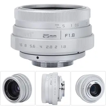 

25mm F1.8 Mini CCTV C Mount Wide Angle Lens for Sony for Nikon Canon DSLR lentille for low light Mount Camera Adapter