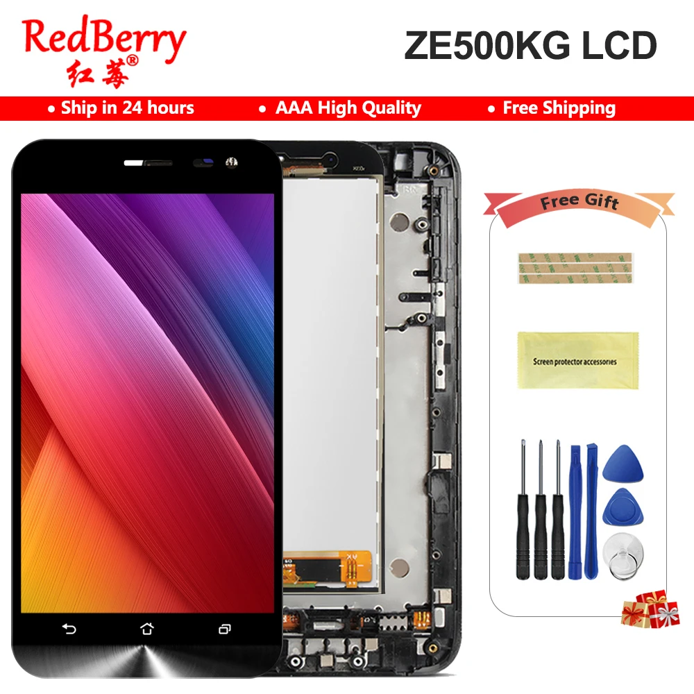 Оригинальный ЖК-дисплей для ASUS Zenfone 2 Laser ZE500KG сенсорный экран с рамкой ZE500KL |