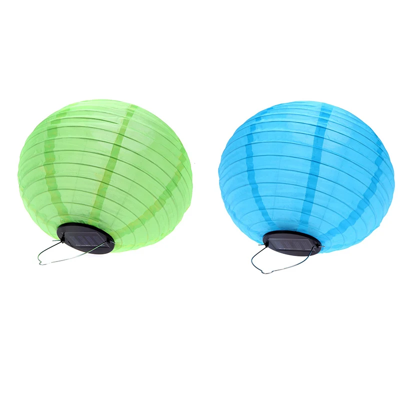 

2 Pcs 10Inch Solar Lanterns Solar Road Lantern for Garden Decoration, Green & Blue
