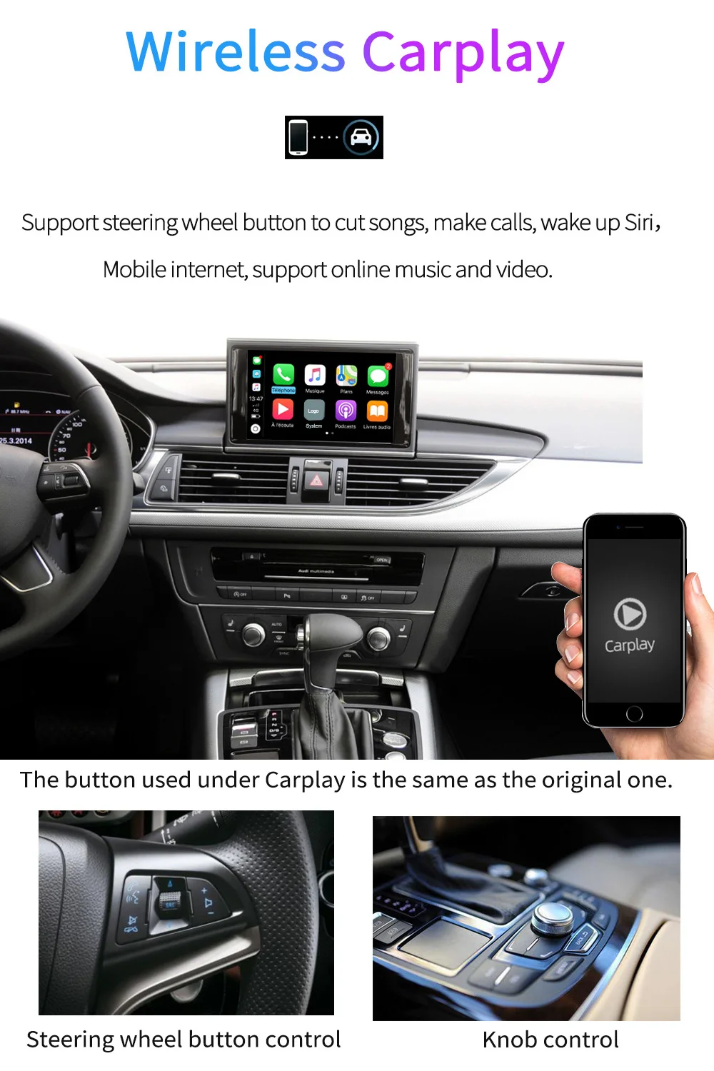 1-OEM Wireless Apple CarPlay For porsche carrera 911 Panamera Cayenne Macan Cayman Boxster  IOS Android Auto Car play Adapter Navi