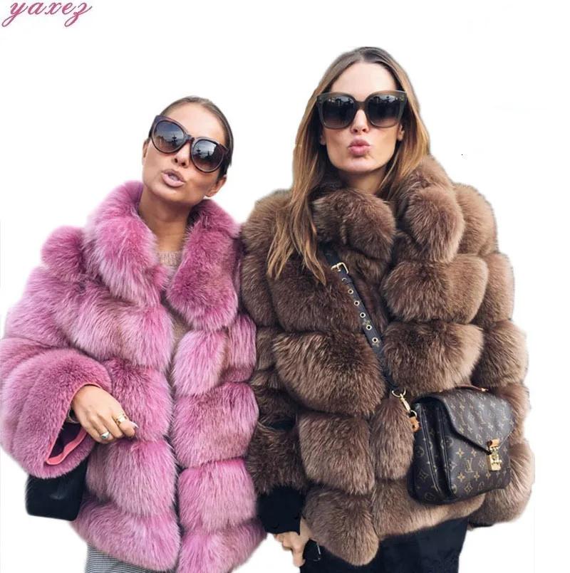 faux fox fur coat