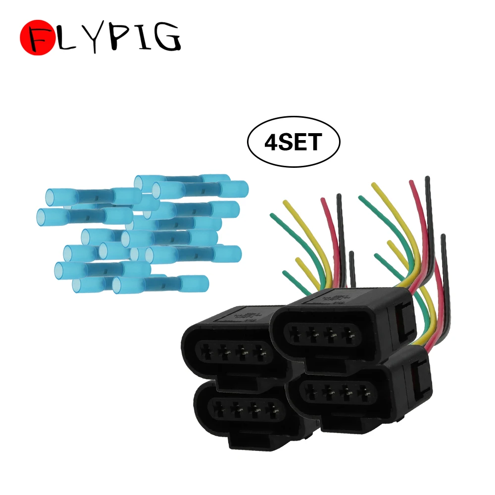 

4set Car Ignition Coil Connector Harness Wiring Plug Repair For Audi A3 A4 A5 A6 Fit for VW Passat 1J0973724 2011340 1J0998724