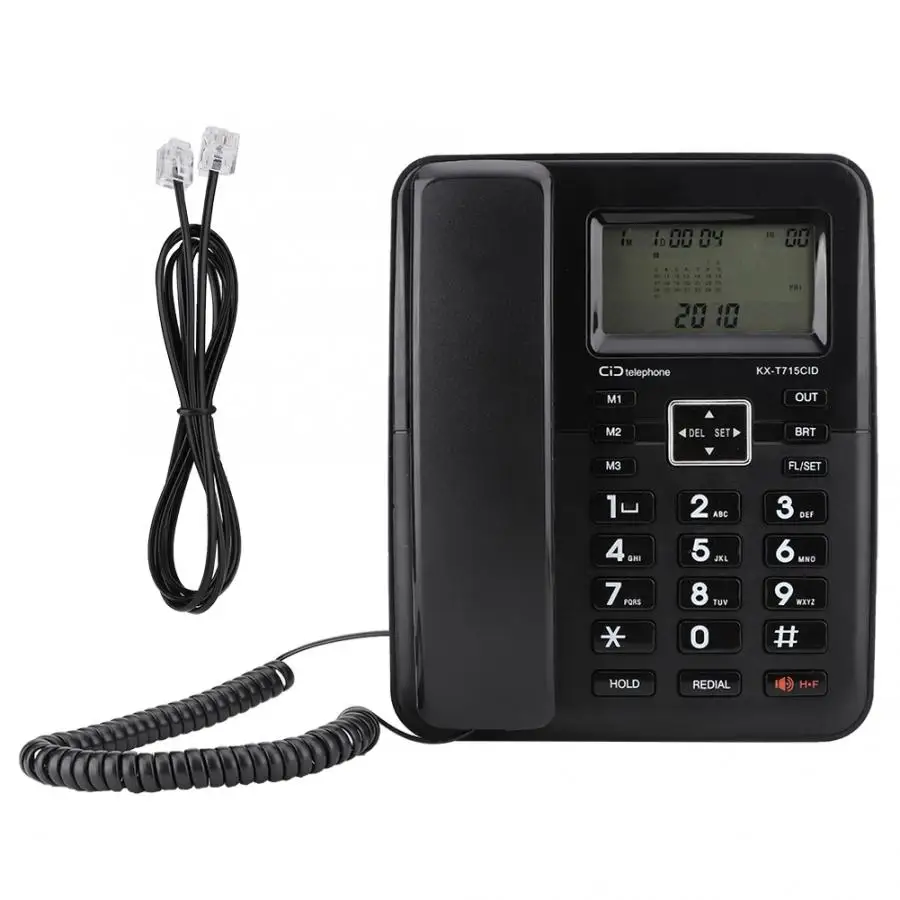 

Caller ID Noise Cancelling Landline Speed Dial Business Home Wired Telephone with Pause/Hold Last Number Redial Function