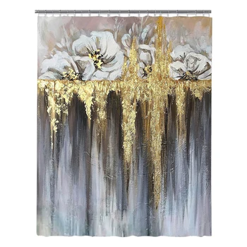 

Soft With Hooks Accessories Washable Hotel Home Nature Landscape Modern Shower Curtain 180x180cm Bathroom Decor Easy Install
