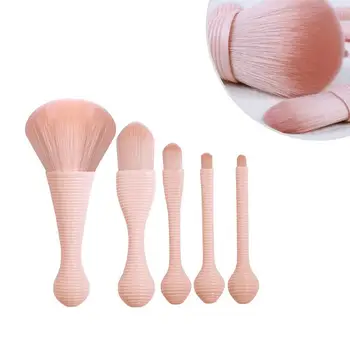 

5PCS Makeup Brushes Luxury Champagne For Foundation Powder Blush Eyeshadow Concealer Lip Eye Makeup Brush Cosmetics Beauty Tools