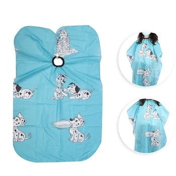 

Wrap Cartoon Children Hairdressing Apron Hair Cutting Dyeing Adjustable Gown Cape Blue 110 x 80cm Hairdresser Hair Cutting Color