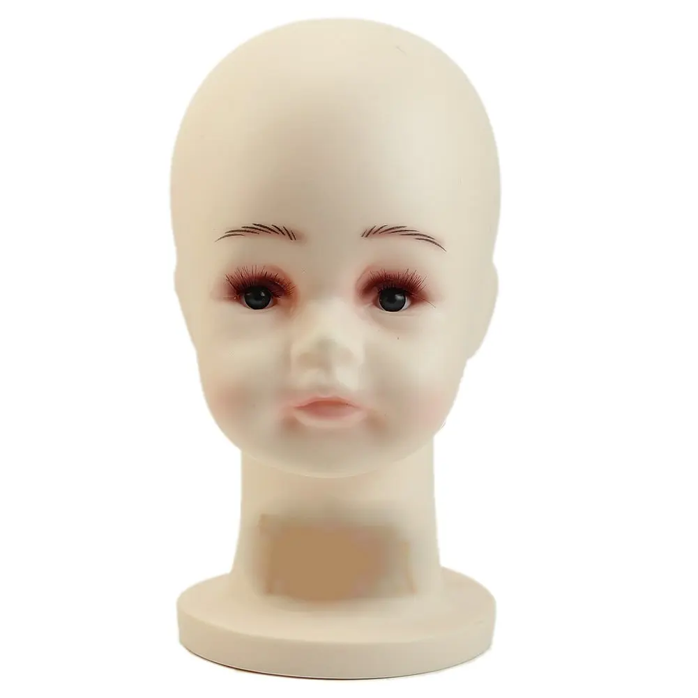 Лучшие продажи маленькие детские манекены белый манекен голова для париков шапок прессформы шоу Статуэтка дисплей