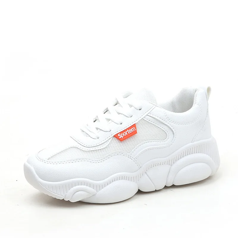 mesh White Women's Sneakers New Korean Version With Breathable Bear Bottom old Shoes Super Fire Sports Shoes Female Small White Shoes Women - Цвет: mesh White