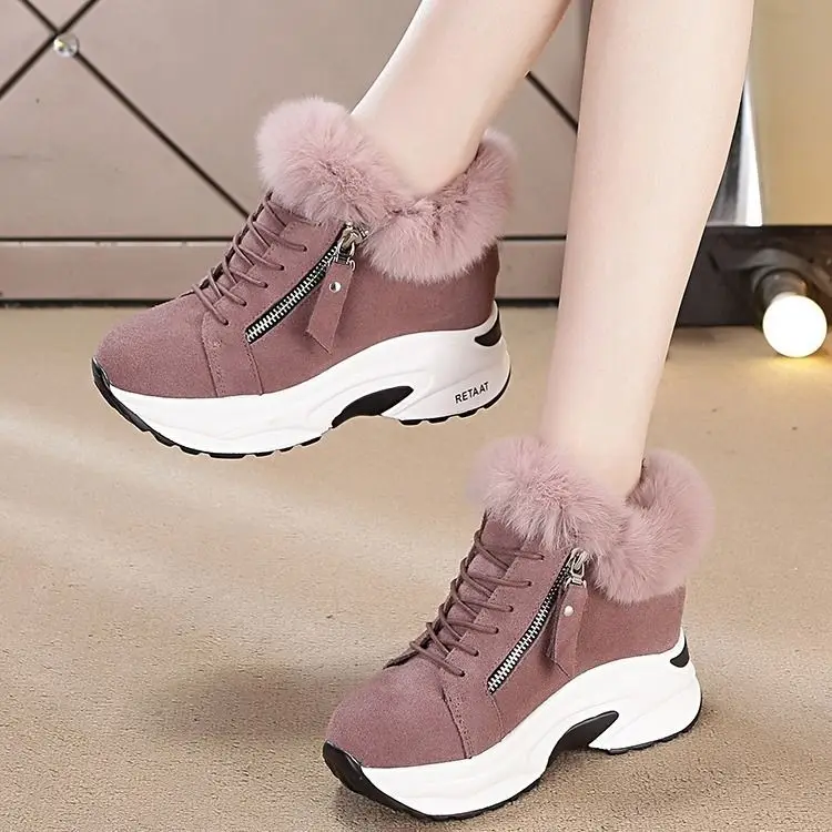

Elevator Snow Boots Children 2019 Winter New Style Fashion Low Top plus Velvet Thick Bottomed Warm Sports Cotton-padded Shoes