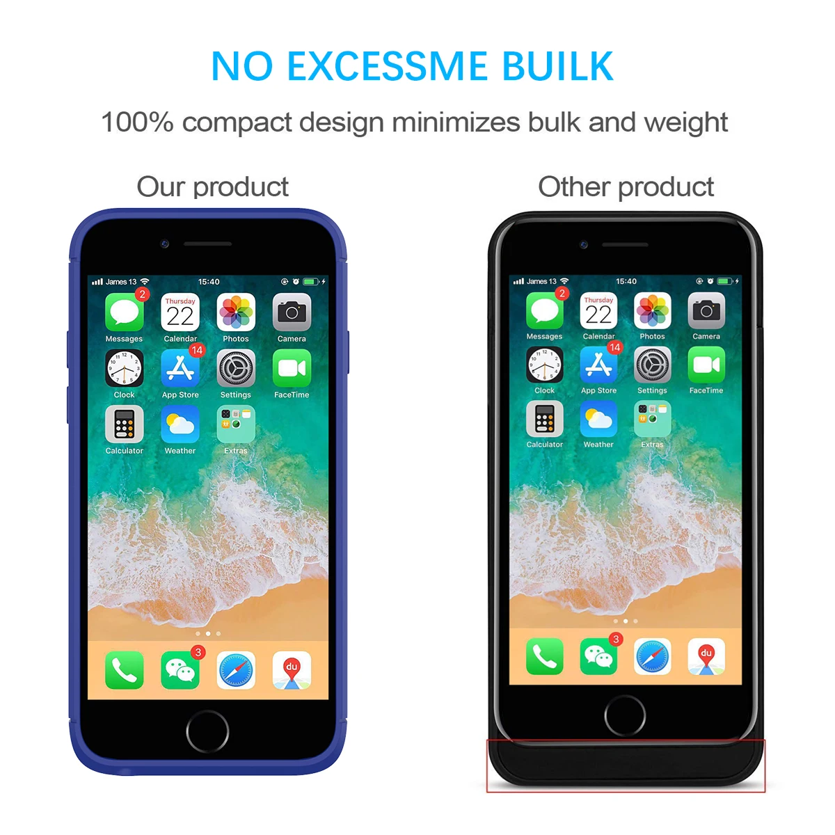 Зарядное устройство батарея чехол для iPhone 7 iPhone 8 4000 мАч задняя крышка с зажимом быстрое зарядное устройство защитный чехол для батареи телефона Coque