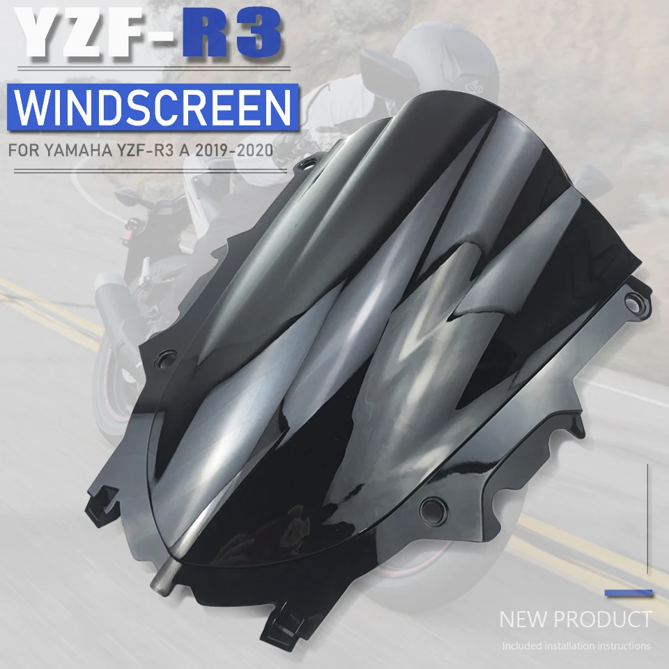 Новая ветровая панель с двойными пузырьками для Yamaha YZF R3 A R25 2019 2020 ветровые