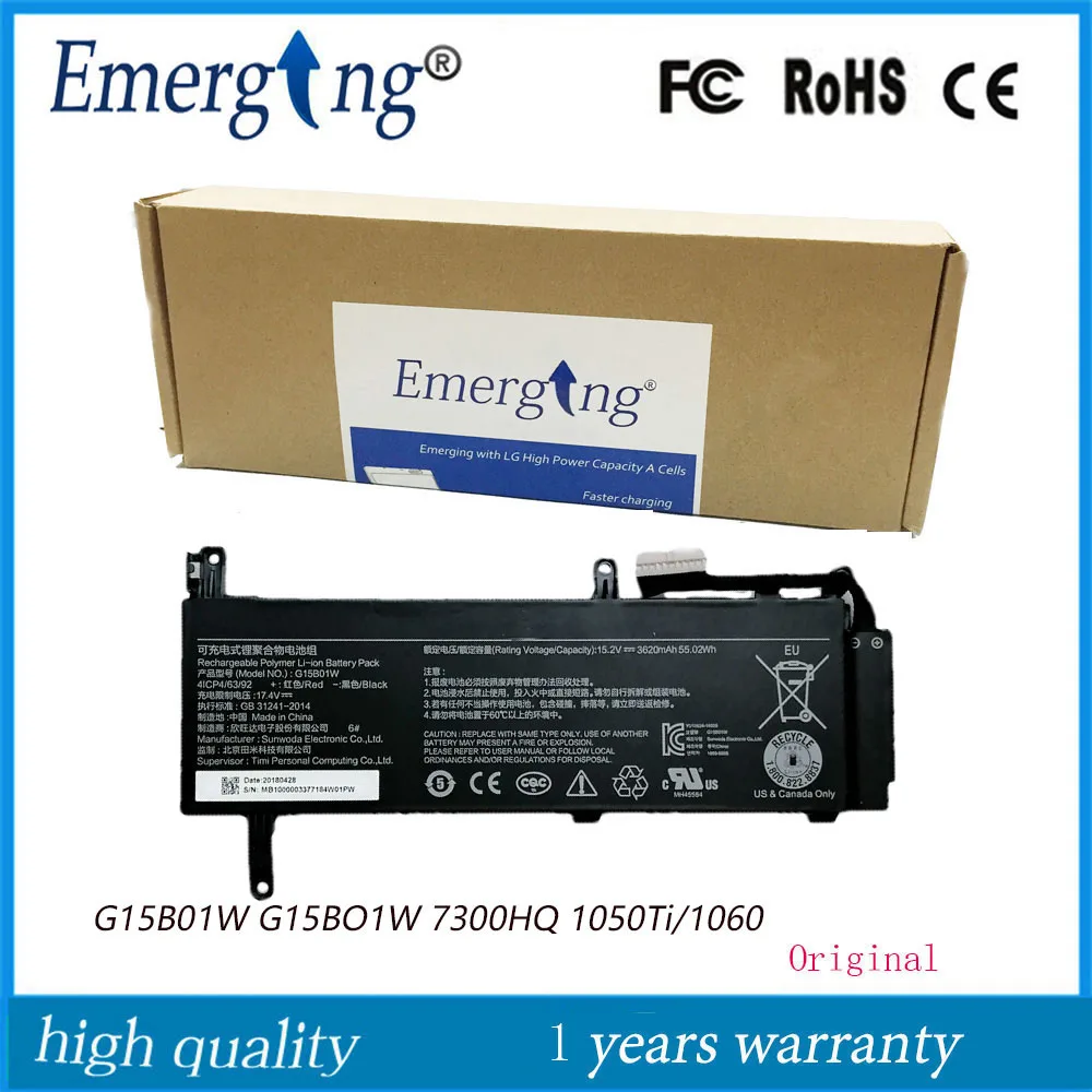 New Laptop Battery G15B01W For Xiaomi Gaming laptop 171502-A1 G15BO1W 7300HQ 1050Ti | Компьютеры и офис