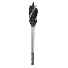 Four Slot Four Blade Wood Working Auger Drill Bit Hex Shank Bore Hole Twist Drill Bit 28/30 mm Tungsten Carbide Wood Cut Suit O7