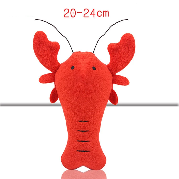 lobster Животные игрушки Мультяшные собачки набитый крякающий питомец игрушка милый плюшевый пазл для собак кошка жужжащий скрипач игрушка для домашних животных - Цвет: lobster