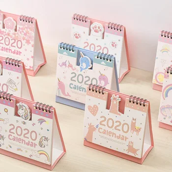 

Creative 2020 Fresh Cartoon Hamster Mini Cute Desktop Paper Calendar Dual Daily Scheduler Table Planner Yearly Agenda Organizer