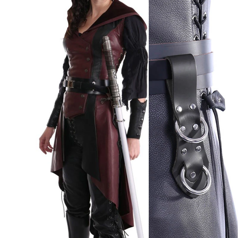 Jedi Knight Lightsaber Blade Holder Leather Belt Holster Laser Saber