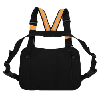 

Reflective Chest Rig Bag Hunting Vest Harness Front Pack Pouch Holster Vest Rig Hip Hop Streetwear Functional Chest Bag