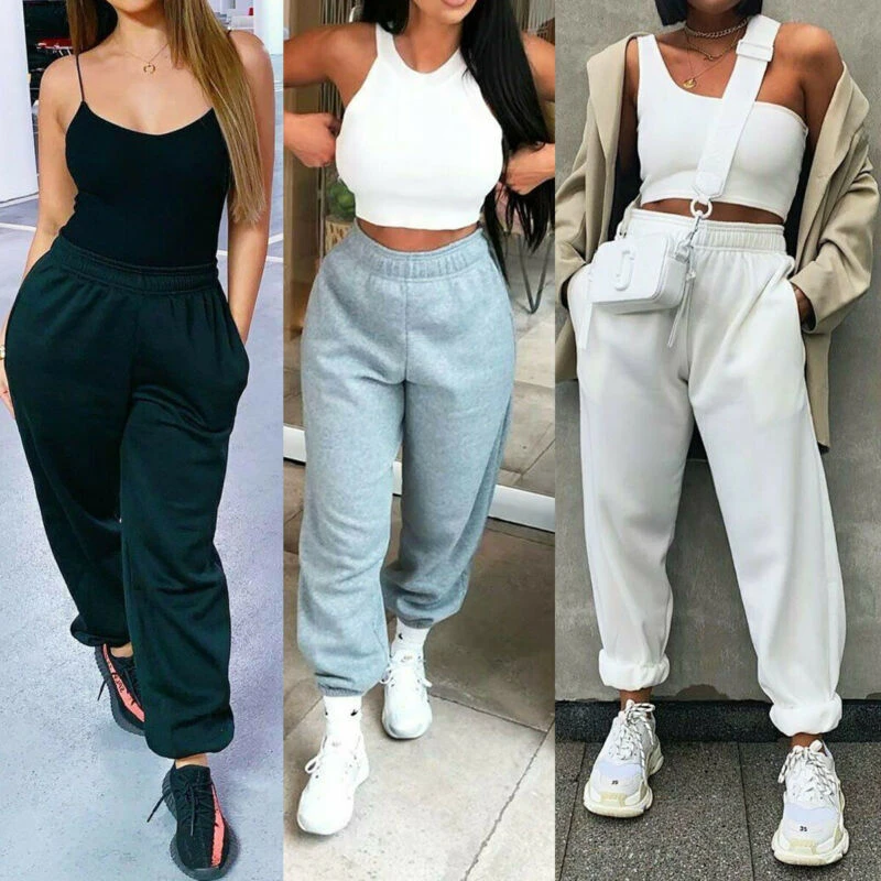 cotton tracksuit bottoms womens