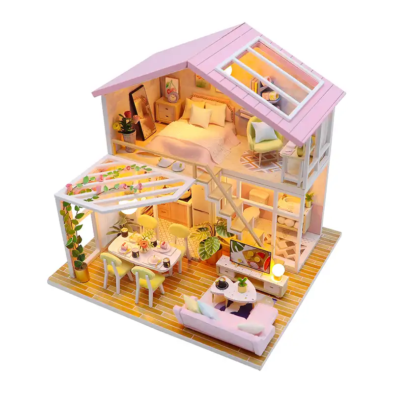 assembled dollhouses