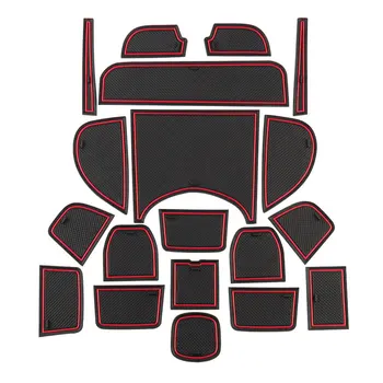 

Zlord 19 Pcs/Set Car Gate Slot Mats for Honda HR-V HRV Vezel 2014 - 2018 Interior decoration Door Groove Mat Accessories