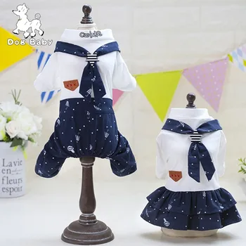 

Pet Dog Clothes Dress Clothing Dogs Super Small Outfits Cute Navy Couple Suit Chihuahua Summer White Boy Four Leg Pants Mascotas