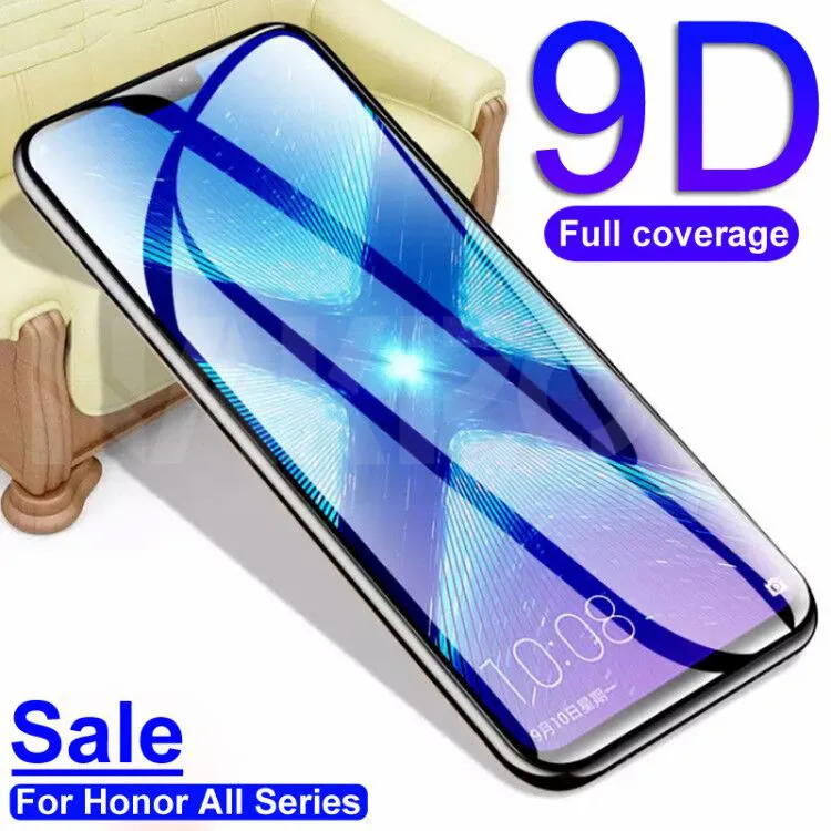 

9D Tempered Glass on the For Huawei Honor 9X 8X 10 9 8 Lite Screen Protector Honor 20 Lite V30 V20 V10 Protective Glass Film