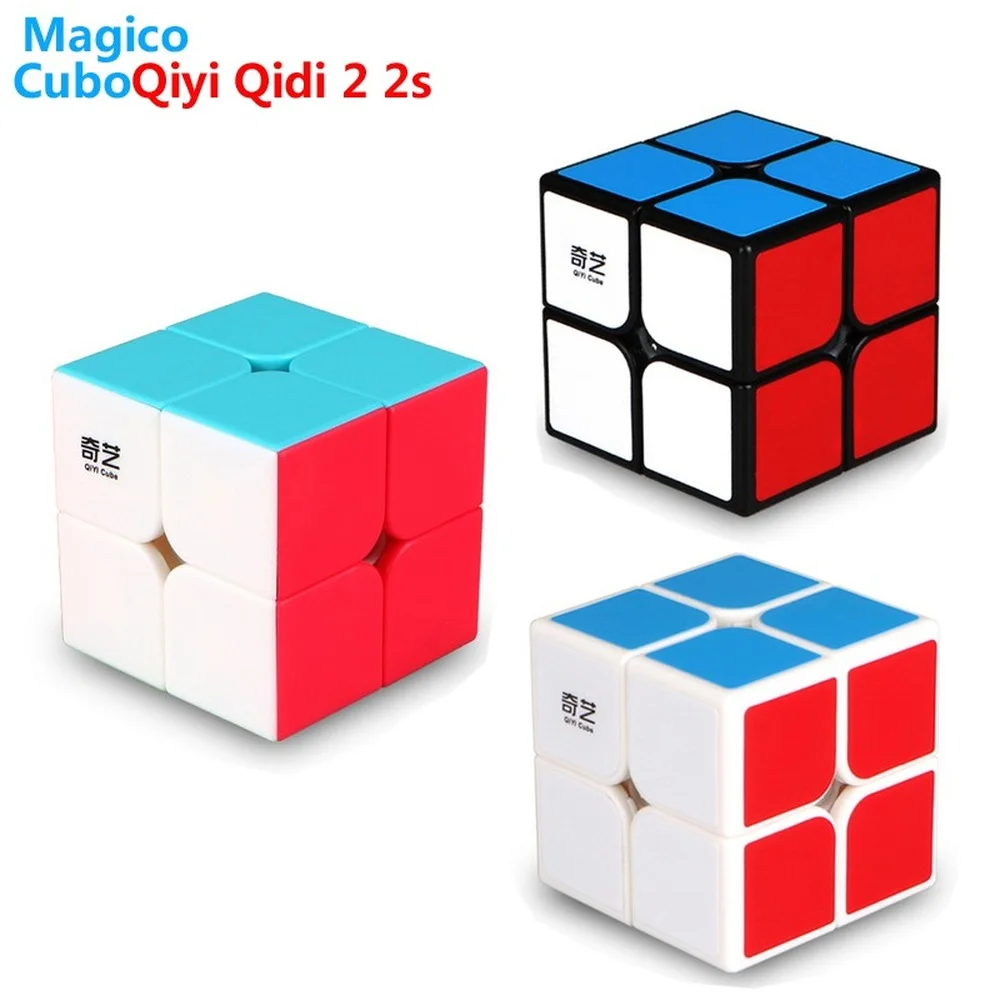QiYi 2x2 3x3 stickerless Stickered speed magic cube puzzle toy 3x3x3 2x2x2 Solve 