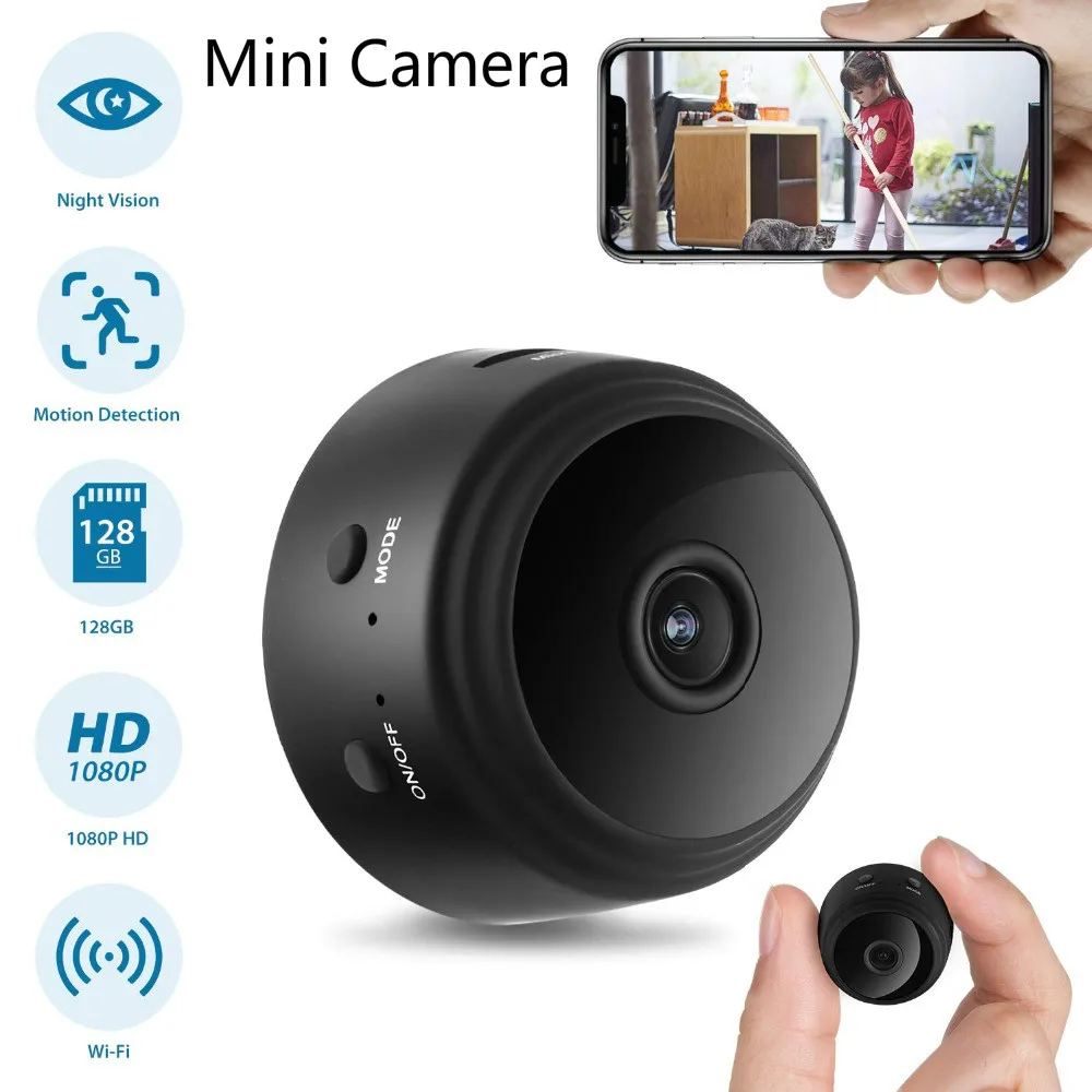 

Мини IP Камера 1080P безопасности экшн Сенсор Ночное видение видеокамера движения видеорегистратор Микро Камера для подводной съемки на глубине до небольших Камера удаленный монитор