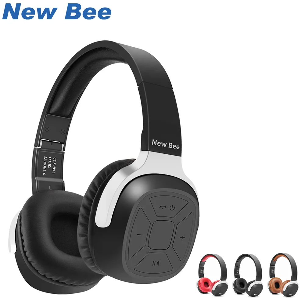 New Bee Беспроводной наушники Bluetooth стерео звук Спорт гарнитура с микрофоном/3 5 мм