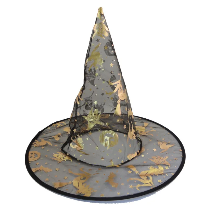 Хэллоуин Пасхальная шляпа ведьмы на Хэллоуин Однослойная шапка ведьмы пасхальное платье