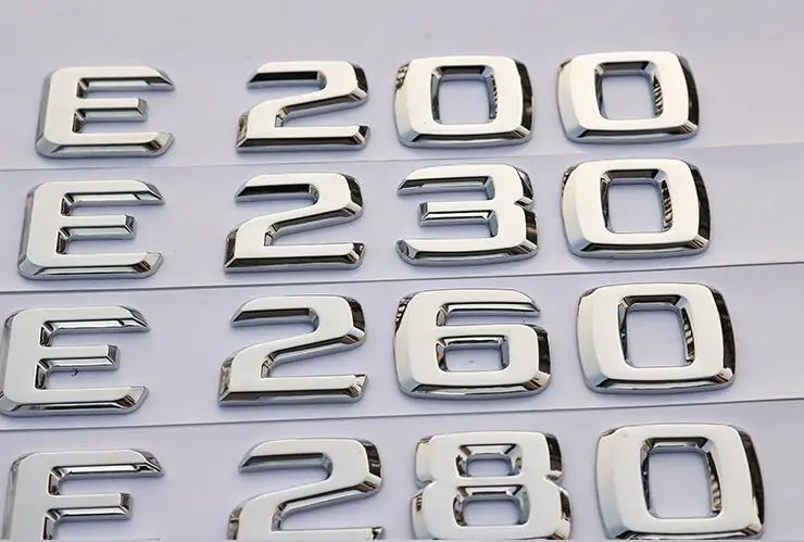 Подходит для Mercedes старый e-класс E200 E230 E240 E260 E280 E300 E320 E400 E200L E260L E300L E350 E500 хром хвост эмблемы наклейки