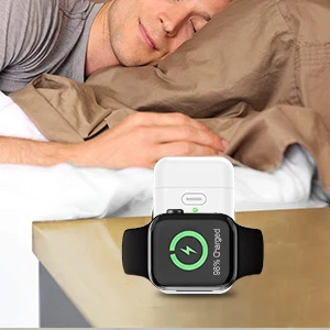 Универсальное беспроводное мини зарядное устройство 1000 мАч для Apple watch 6 SE 5 4 3 2 1
