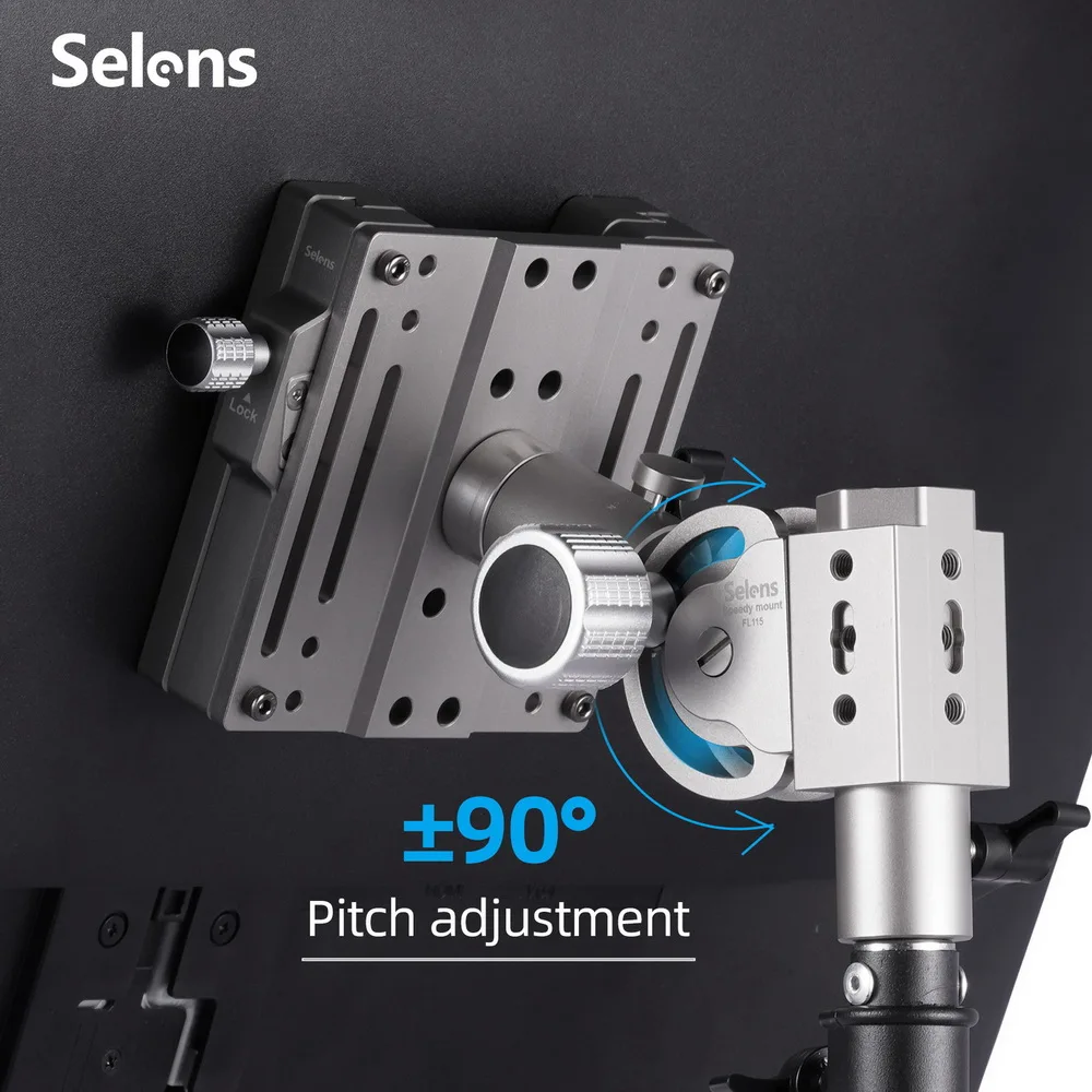 Selens Display Quick Mounting Plate Base Adjustable 180 Degree Rotation Universal Base Detachable Bracket for Photography Studio