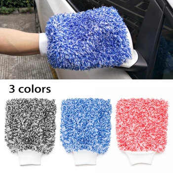 

Soft Absorbancy Glove High Density Car Cleaning Ultra Soft Easy To Dry Auto Detailing Microfiber Madness Wash Mitt Cloth Towel