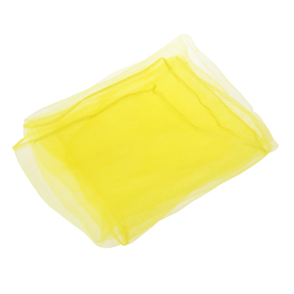 Yellow Dance Tulle Face Veil Kids Dancing Veil Kerchief Bag Key Veil Decor