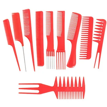 

10pcs/Set Soft Hair Brush Comb Salon Barber Anti-static Hair Combs Hairbrush Hairdressing Combs i