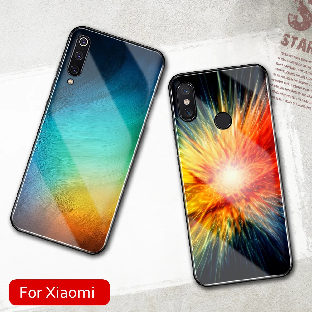 FinderCase для Xiaomi 8 чехол твердая задняя крышка из закаленного стекла с радужным